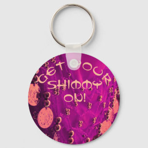 Bela dança cachecol com moedas de chaveiro