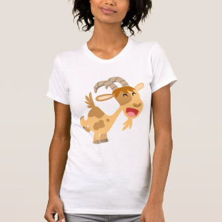 Bela e Feliz Caricatura De Camisa Para Mulheres