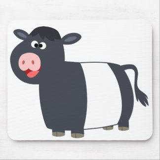 Bela e Feliz Cartoon Abaixo do Mousepad de Vaca Ga