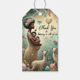 Bela etiqueta de presente de Chá de fraldas africa