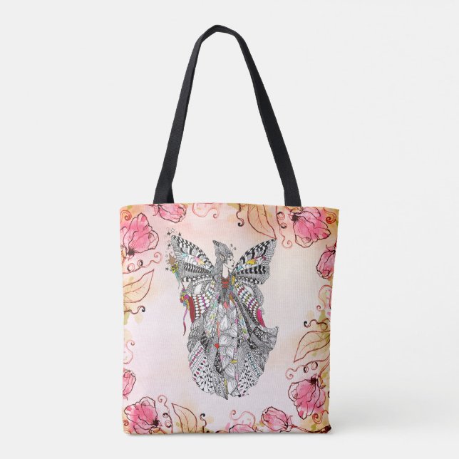 Bela Fada Rainha Fantasia Tote Bag (Verso)