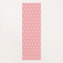 Bela Flor da Vida em Tapete de Yoga Rosa Coral