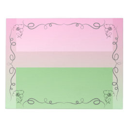 Bela Fluindo Roselle Bloco de Notas Grande