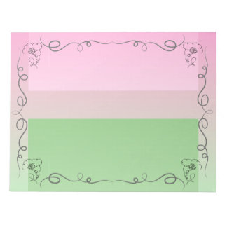 Bela Fluindo Roselle Bloco de Notas Grande