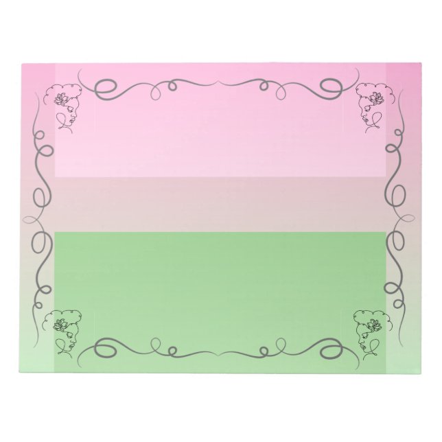 Bela Fluindo Roselle Bloco de Notas Grande (Frente)