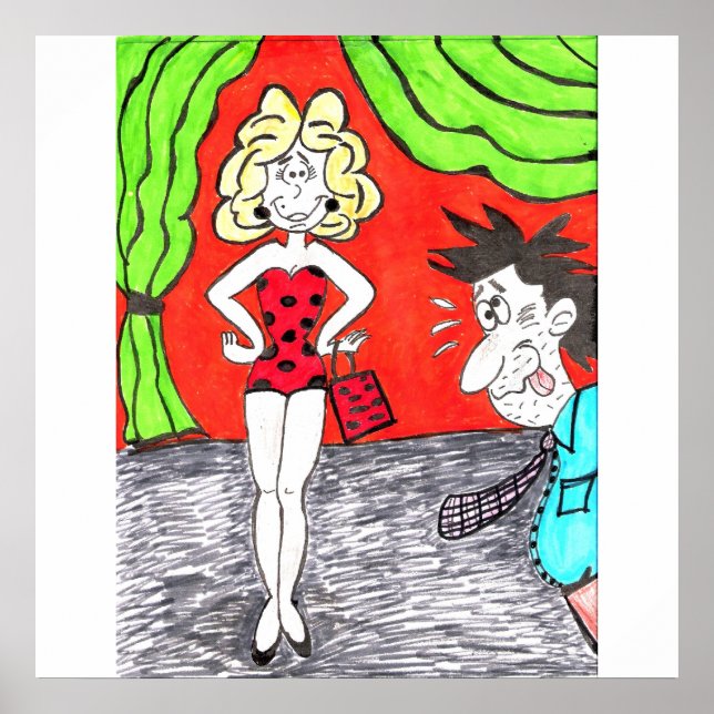 Bela Impressão de Cartoon Humor Pageant (Frente)