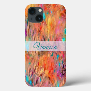 Bela Jewel Tones Nome de Padrão Sem Olhos Case-M