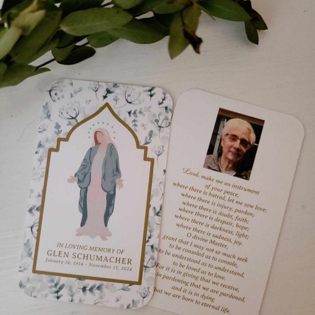 Bela Mãe Católica Francis Cartão de Oração (Criador carregado)