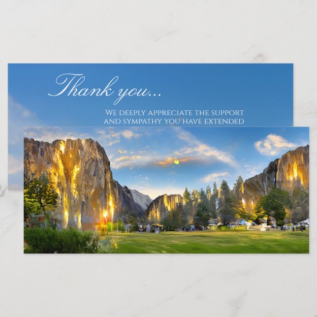 Bela Natureza Paisagem Cartões de agradecimentos f (Frente/Verso)