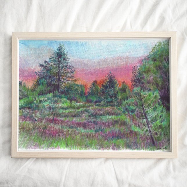 Bela paisagem Árvores de Arte Impressão (Criador carregado)