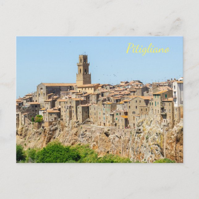 Bela paisagem de Pitigliano, cartão postal da Tosc (Frente)