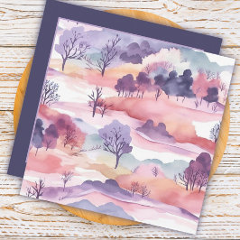 Bela Paisagem em Aquarela Obrigado
