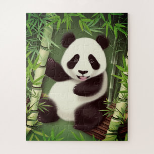Bela Panda Em Uma Quebra-cabeça De Jigserra De Bam