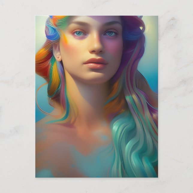 Bela Senhora do Mar Uma Sereia Cartão (Frente)