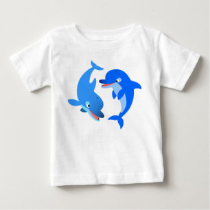 Bela Toca Golfinhos Bebê T-Shirt