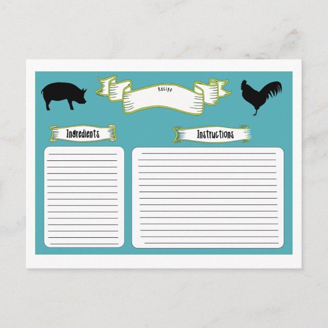 Bela Vintage Style - Cartões de Receita (Frente)