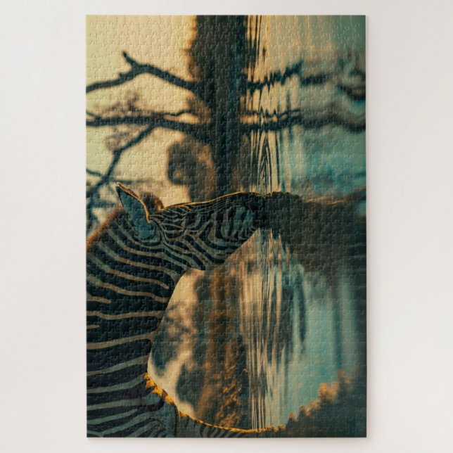 Bela Zebra no Quebra-cabeça selvagem de 1014pcs Ji (Vertical)