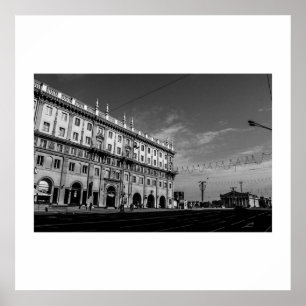 Belarus Беларуcь Minsk Мінск Arquitetura Poster