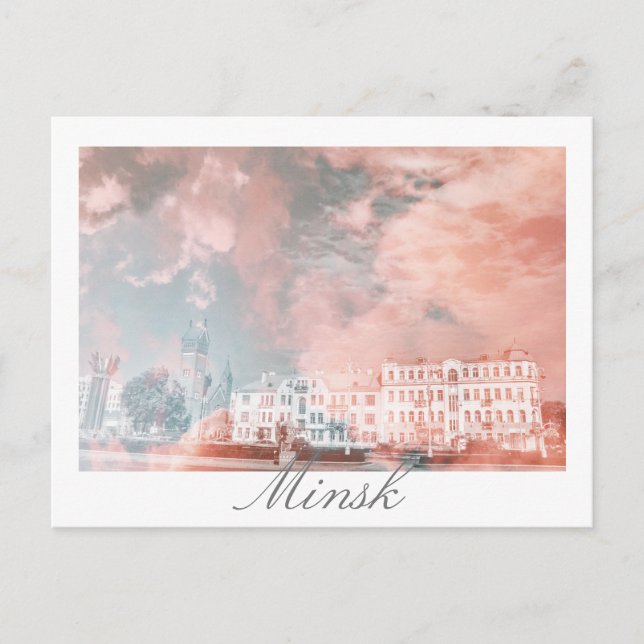 Belarus Minsk Arquitetura Cartão Postal (Frente)