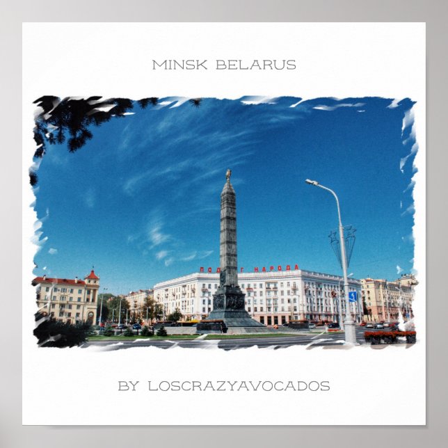 Belarus Minsk City Architecture Nature Poster (Frente)