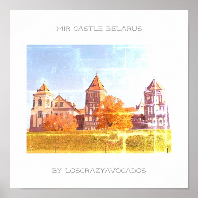 Belarus Mir Castle Architecture Nature Poster (Frente)