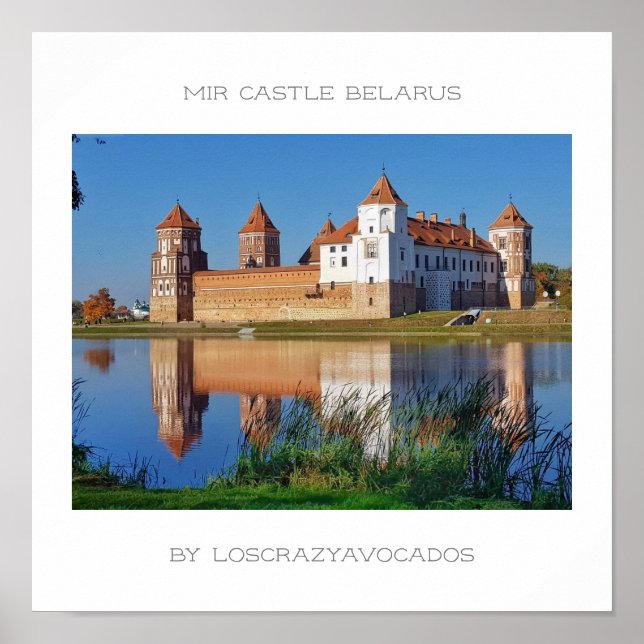 Belarus Mir Castle Architecture Nature Poster (Frente)