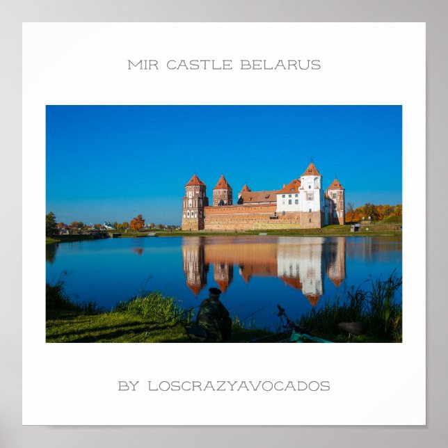 Belarus Mir Castle Architecture Nature Poster (Frente)