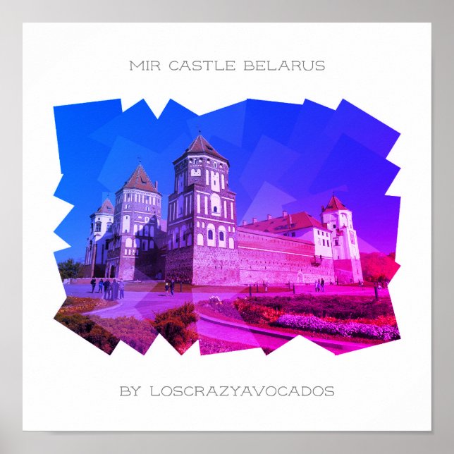 Belarus Mir Castle Architecture Nature Poster (Frente)