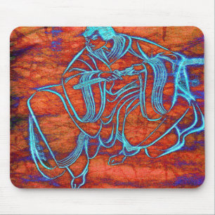 Belas artes japonesas Mousepad do Swordsman do