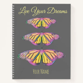 Belas Borboletas Personalizadas Notebook Pastel