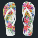 Belas Chinelos de Flores Tropicais<br><div class="desc">Parece-me um casamento de férias tropicais ou de praia! Compare-os com Chinelos de Designer a um preço muito mais alto, e aqui você tem uma declaração ousada que diz que você tem estilo e sabe como mostrá-lo. Vou postar uma variedade de excelente no próximo fim de semana e semana; no...</div>