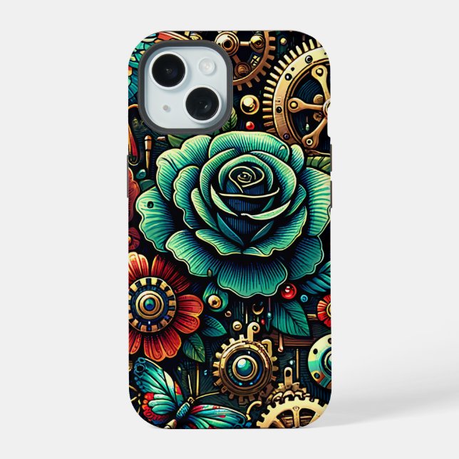 Belas Engrenagens e Rosas Temáticas Steampunk (Verso)