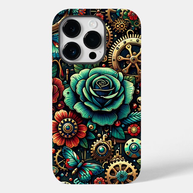 Belas Engrenagens e Rosas Temáticas Steampunk (Verso)