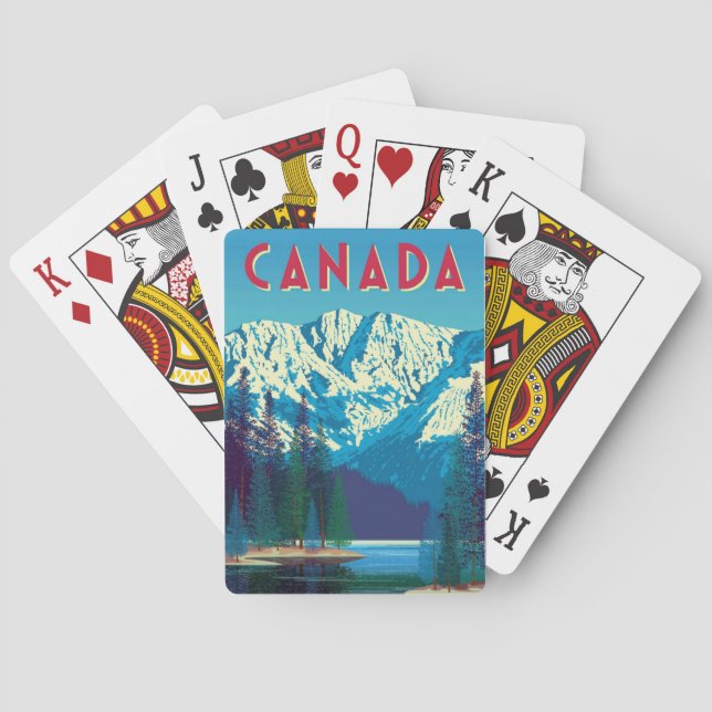 Belas Montanhas Canadenses Cartas de Baralho (Verso)