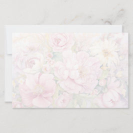 Belas peônias rosa aquarelas folha de papel