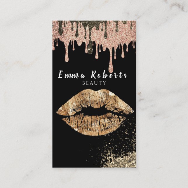 Beleza Bokeh Shine Glitter Cartão de visita (Frente)