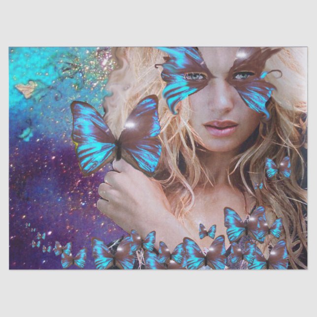 Beleza BUTERSORA AZUL em papel tecidular (Frente )