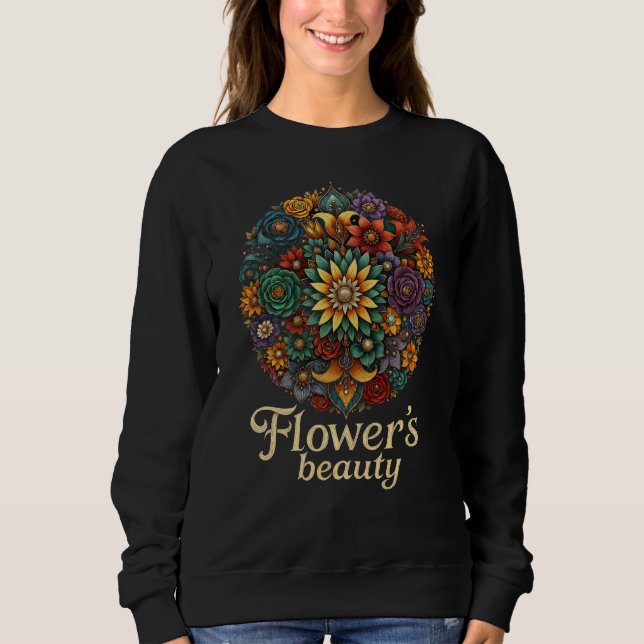 Beleza das Flores – Camiseta de Moletom de Arte Fl (Frente)