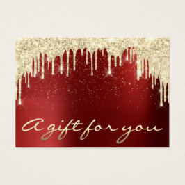 Beleza de Natal Dourada Confetti Gift Burgundy Red