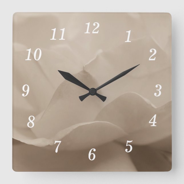 Beleza De Um Relógio De Parede Rosa Sepia (Frente)