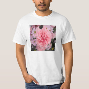 Beleza do craveiro cor-de-rosa com camiseta