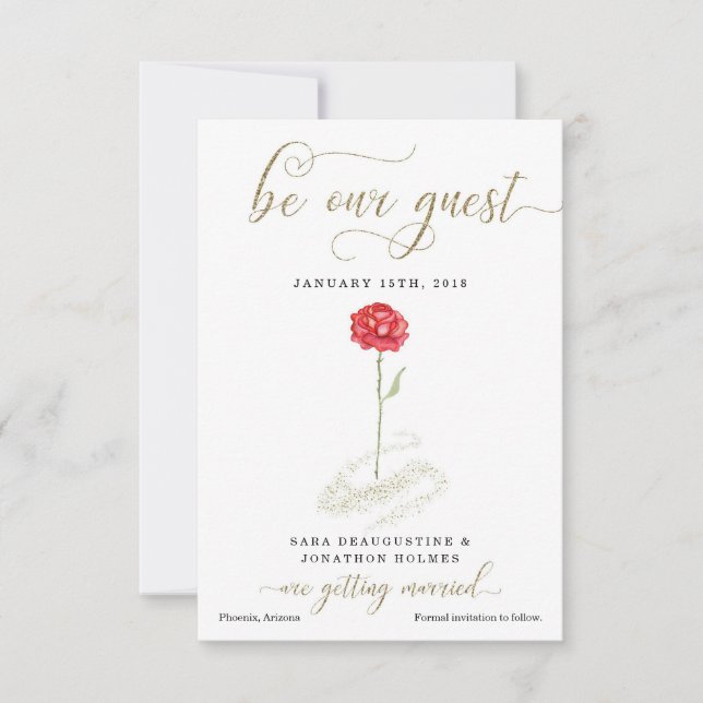 Beleza e Besta Salvem o Anúncio de Data (Frente)