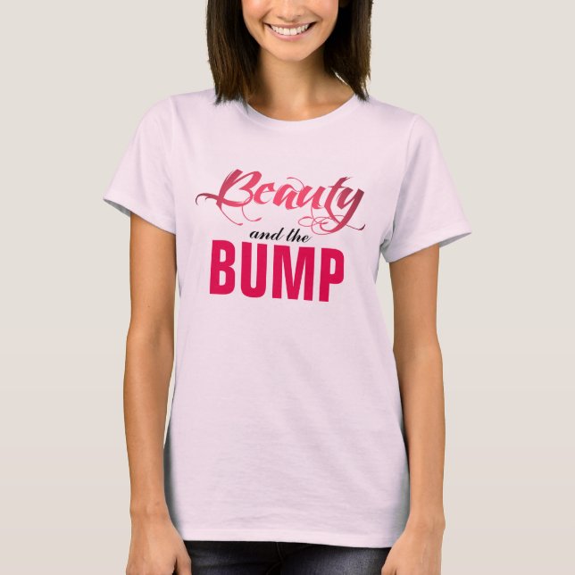 Beleza e Camiseta de Maternidade Bump (Frente)