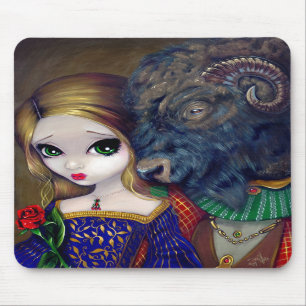 "Beleza e o animal" Mousepad