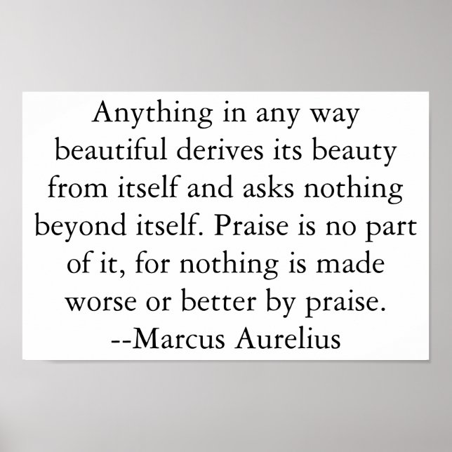 Beleza e Poster de Elogio (Frente)