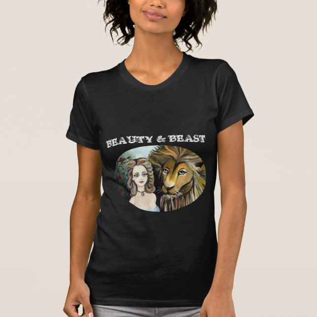 Beleza e t-shirt do animal (Frente)
