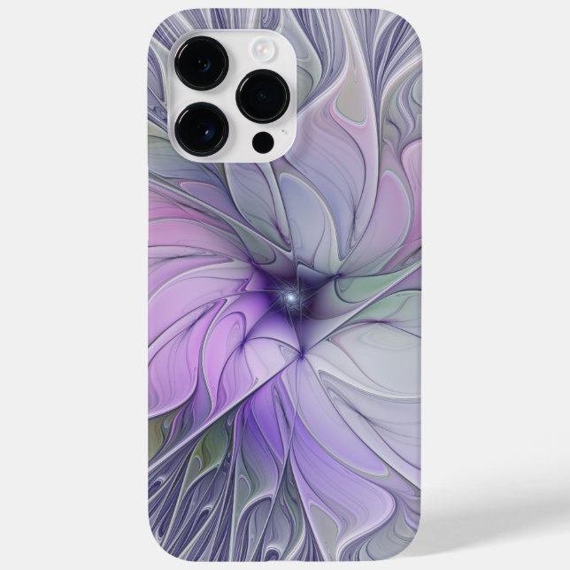 Beleza Impressionante Flor de Arte Fractal Abstrat (Verso)