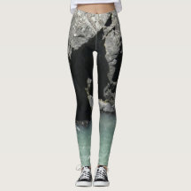 Beleza Natural Rio Verde Pálido Leggings Granitas