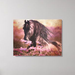 Beleza Negra Cavalo Frísia - Canvas