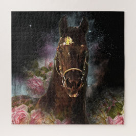 Beleza Negra Cavalo Frísia - Quebra-cabeça